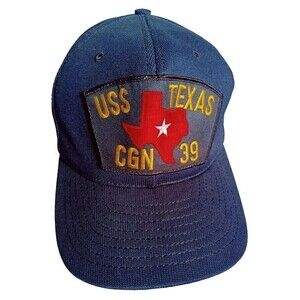 US Navy Baseball Hat Cap USS TEXAS CGN-39 US Naval Cruiser USN SHIP Snapback